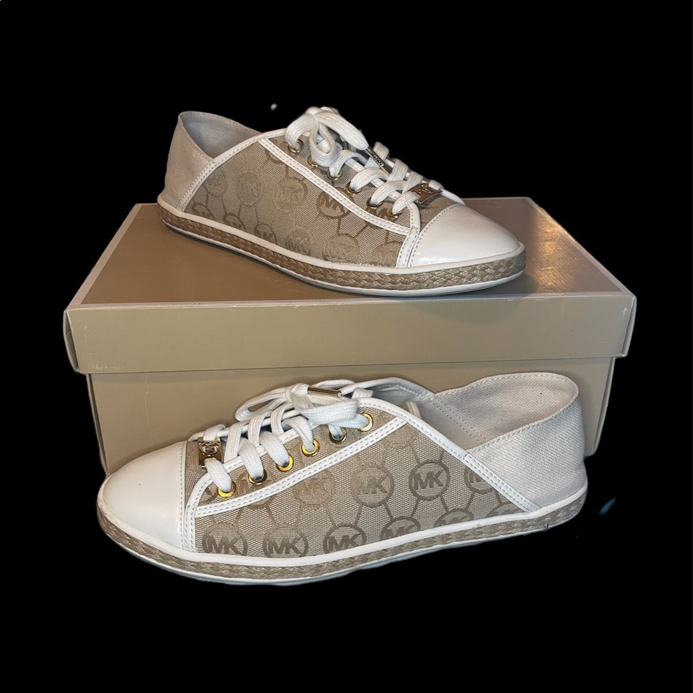 Micheal Kors Kristy Slide Monogram Jacquard shoes